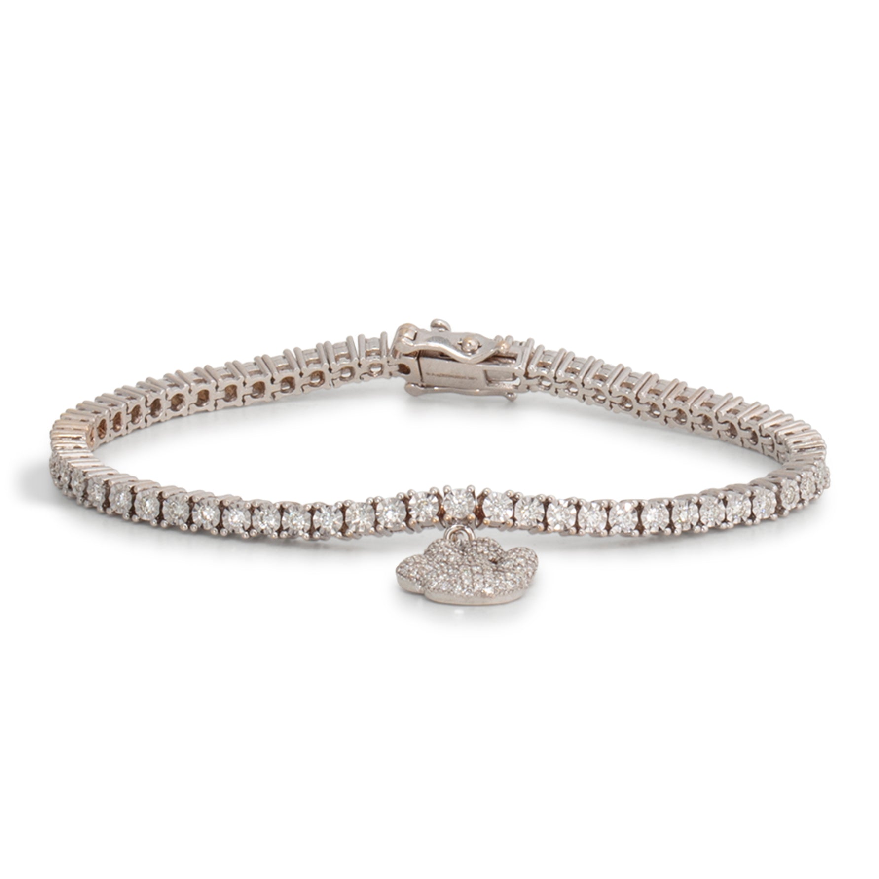 ICEBOX Diamond Charm Tennis Bracelet