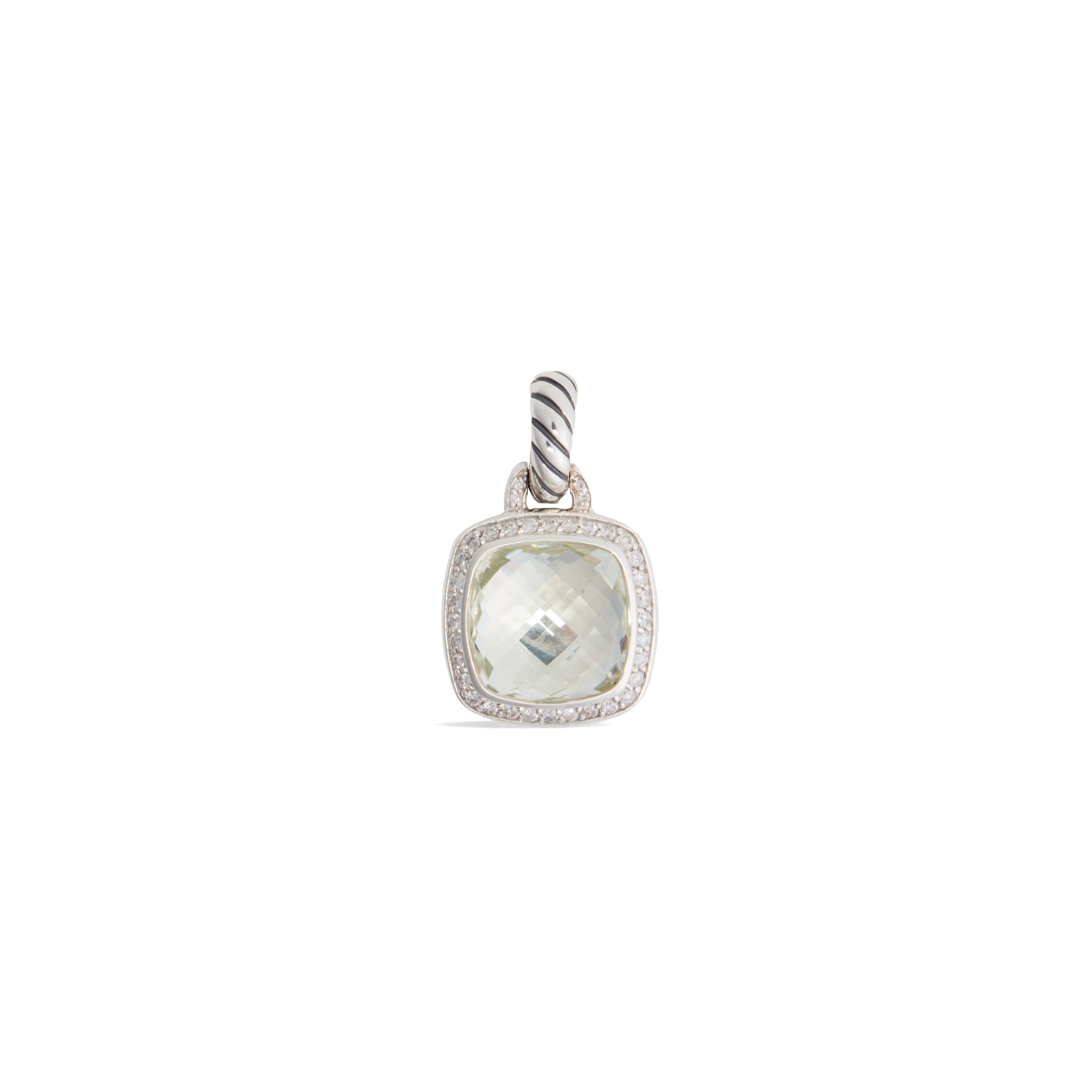 DAVID YURMAN Prasiolite and Diamond Petite Albion Pendant Necklace
