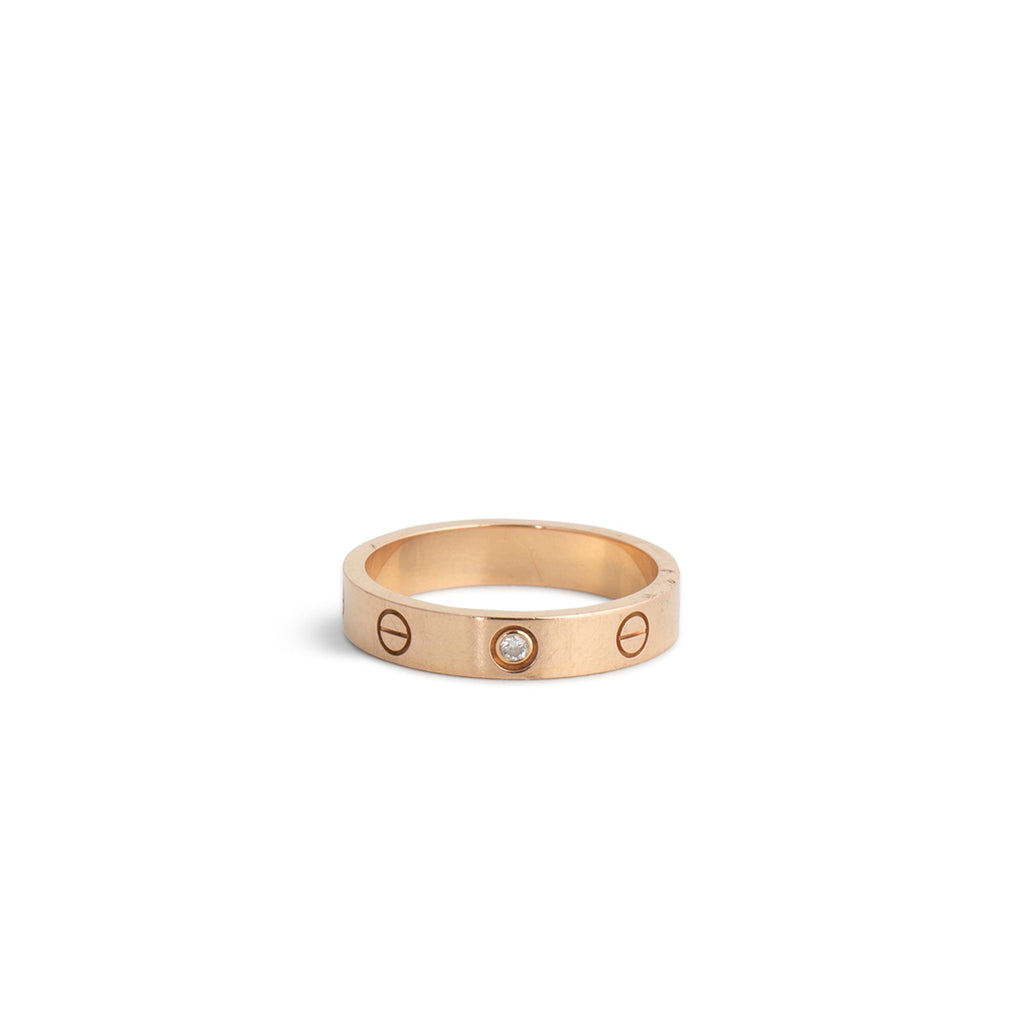 CARTIER Love Ring Small, 1 Diamond - Size 7 1/2
