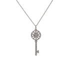 TIFFANY & CO. Platinum Diamond Key Star Pendant Necklace