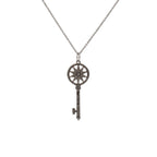 TIFFANY & CO. Platinum Diamond Key Star Pendant Necklace