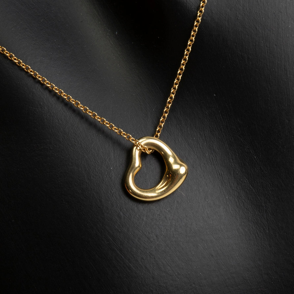 TIFFANY & CO. Elsa Peretti Open Heart Necklace - 7mm