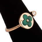 LOUIS VUITTON Blossom Mini Sun Malachite Diamond Ring - Size 6