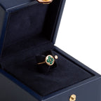 LOUIS VUITTON Blossom Mini Sun Malachite Diamond Ring - Size 6