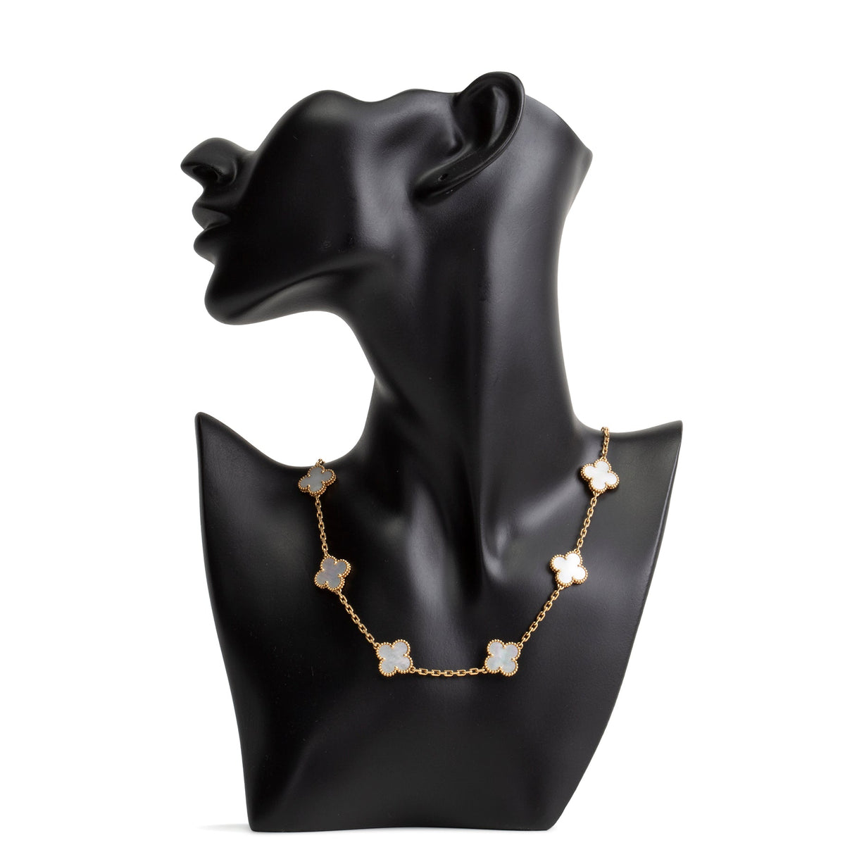 VAN CLEEF & ARPELS Vintage Alhambra 10 Motif Necklace - Mother of Pearl