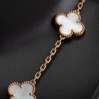 VAN CLEEF & ARPELS Vintage Alhambra 10 Motif Necklace - Mother of Pearl