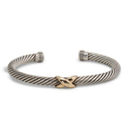 DAVID YURMAN Two-Tone X Classic Cable Station Bracelet