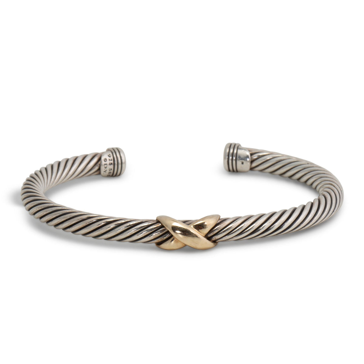 DAVID YURMAN Two-Tone X Classic Cable Station Bracelet