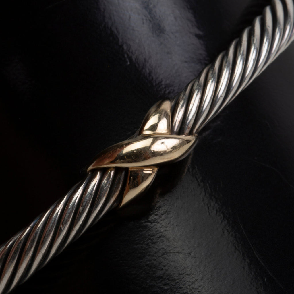 DAVID YURMAN Two-Tone X Classic Cable Station Bracelet