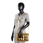 BOTTEGA VENETA Maxi Intrecciato Padded Cassette Shoulder Bag - Gold Mirror