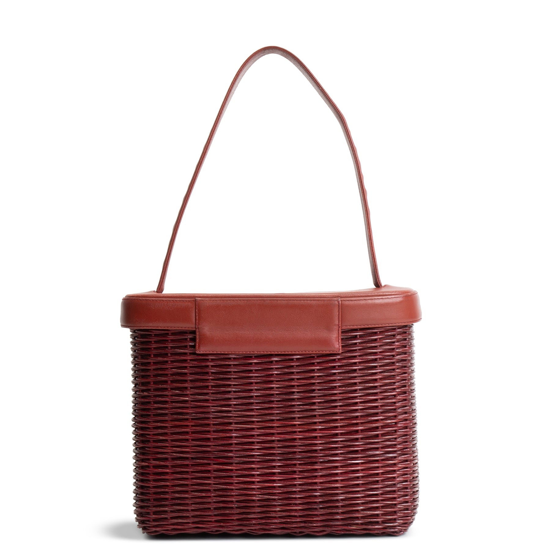 CHANEL Vintage Wicker Basket Bag - Auburn Brown OUTLET FINAL SALE