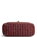 CHANEL Vintage Wicker Basket Bag - Auburn Brown OUTLET FINAL SALE