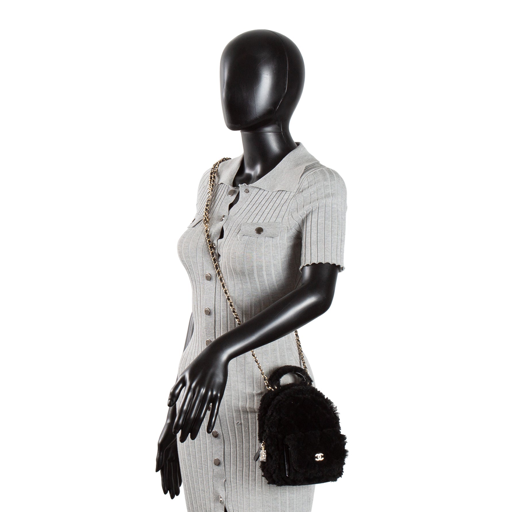 CHANEL Shearling Mini Backpack
