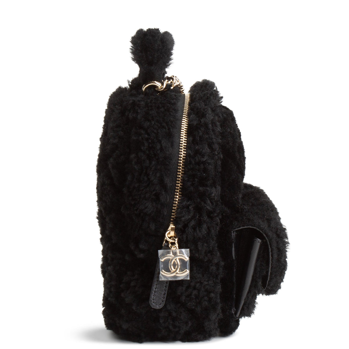 CHANEL Shearling Mini Backpack