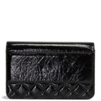 CHANEL CC Shiny Aged Calfskin Wallet On Chain