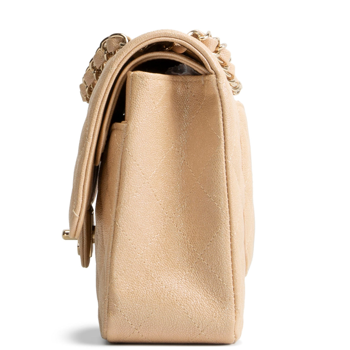 CHANEL Medium Double Flap - Pearly Quilted Caviar