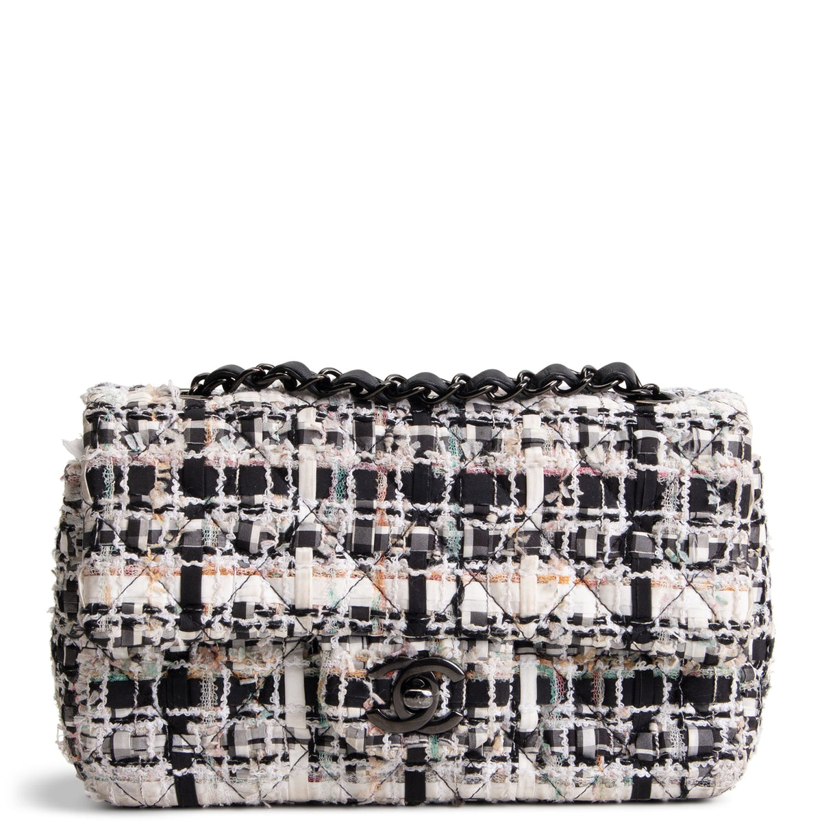 CHANEL Mini Rectangle Tweed Flap Bag