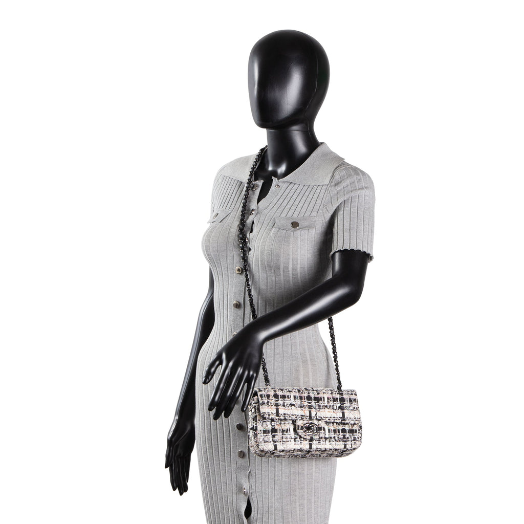 CHANEL Mini Rectangle Tweed Flap Bag