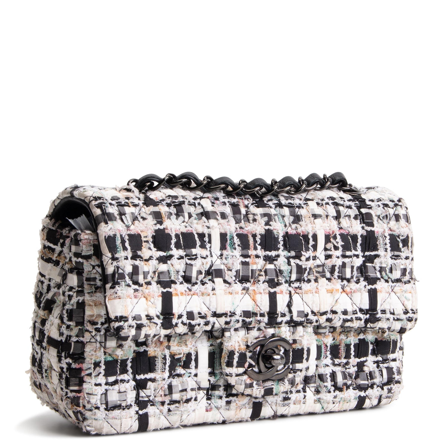 CHANEL Mini Rectangle Tweed Flap Bag