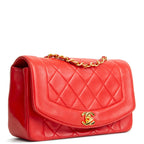 Chanel Vintage Lambskin Small Diana Flap - Red OUTLET FINAL SALE