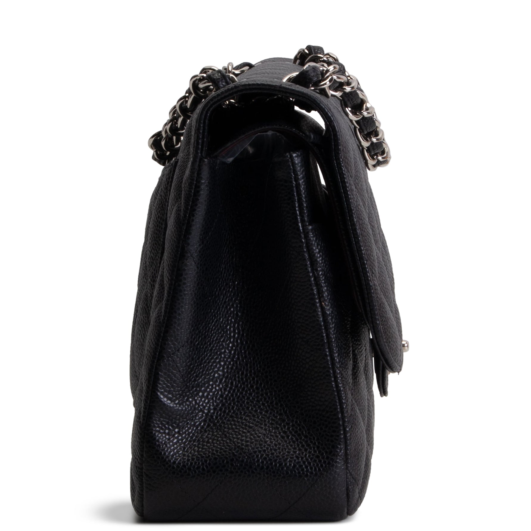 CHANEL Caviar Jumbo Double Flap - Black