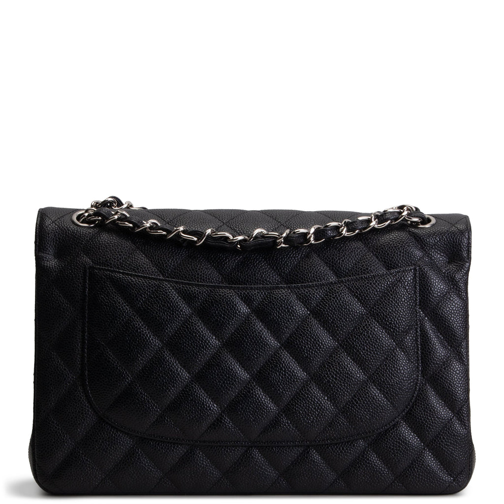 CHANEL Caviar Jumbo Double Flap - Black