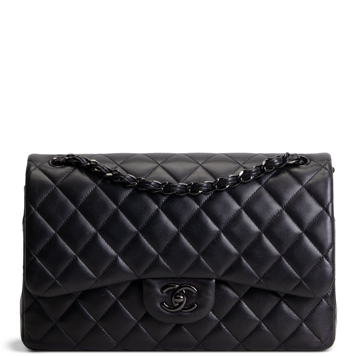 CHANEL Jumbo Double Flap So Black