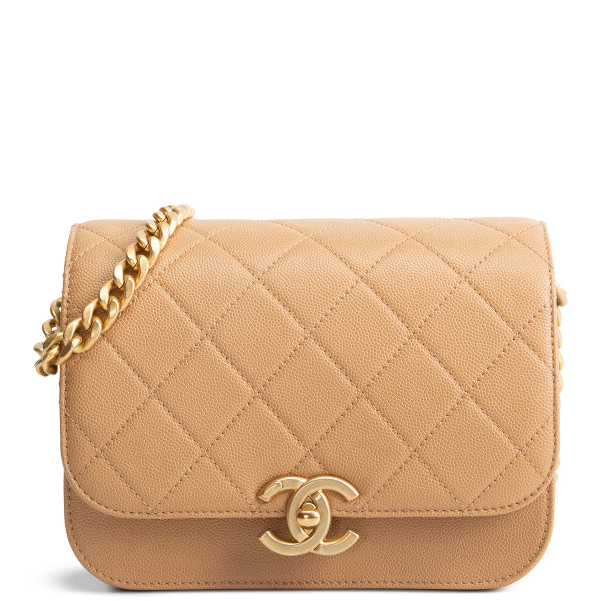 CHANEL CC Round Flap Compartment Messenger - Mini