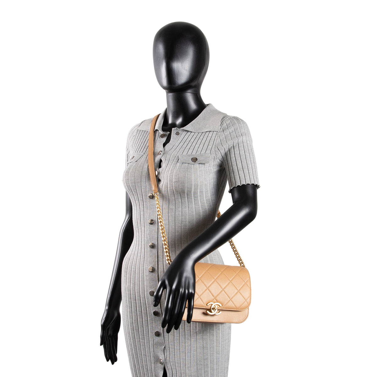 CHANEL CC Round Flap Compartment Messenger - Mini