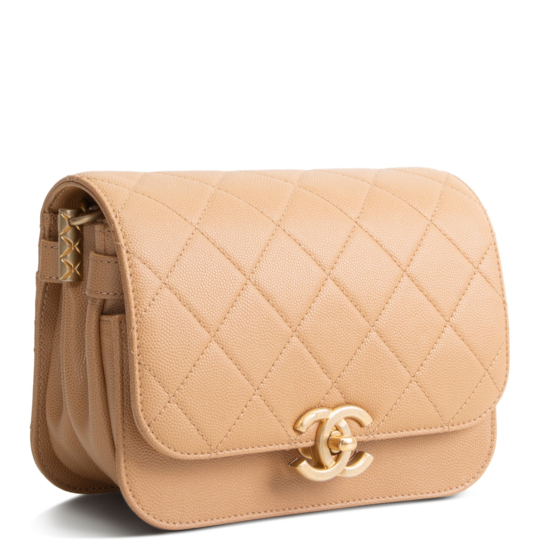 CHANEL CC Round Flap Compartment Messenger - Mini