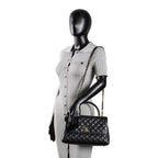 CHANEL Coco Handle Flap - Small Quilted Caviar - Black