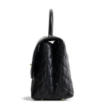 CHANEL Coco Handle Flap - Small Quilted Caviar - Black