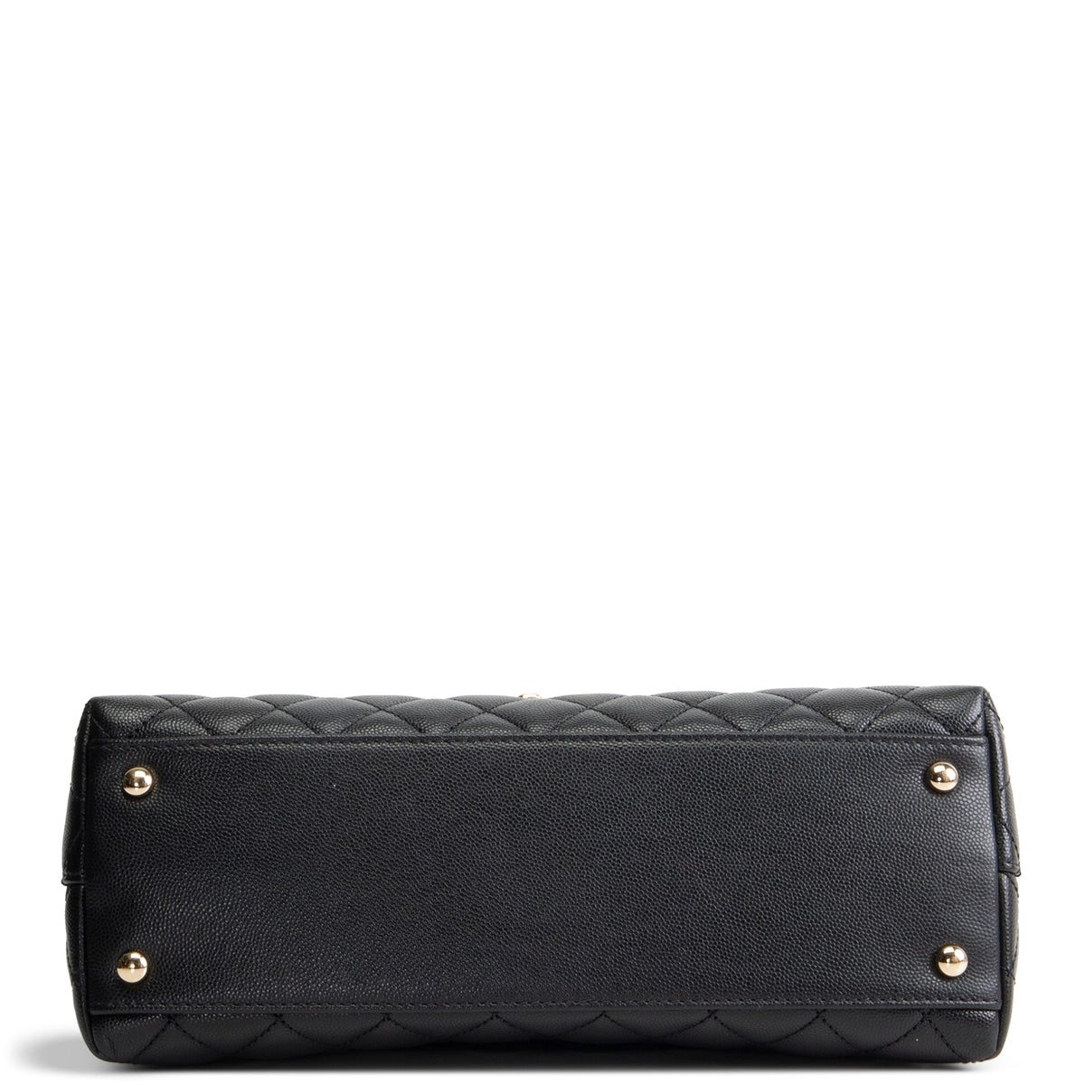 CHANEL Coco Handle Flap - Small Quilted Caviar - Black