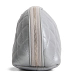 CHANEL Silver Quilted Leather Reissue Cosmetic Pouch