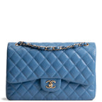 CHANEL Quilted Caviar Jumbo Double Flap