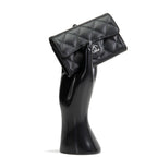 CHANEL Interlocking CC Card Holder Wallet Quilted Caviar