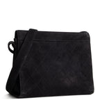 CHANEL Vintage Quilted Suede Shoulder Bag