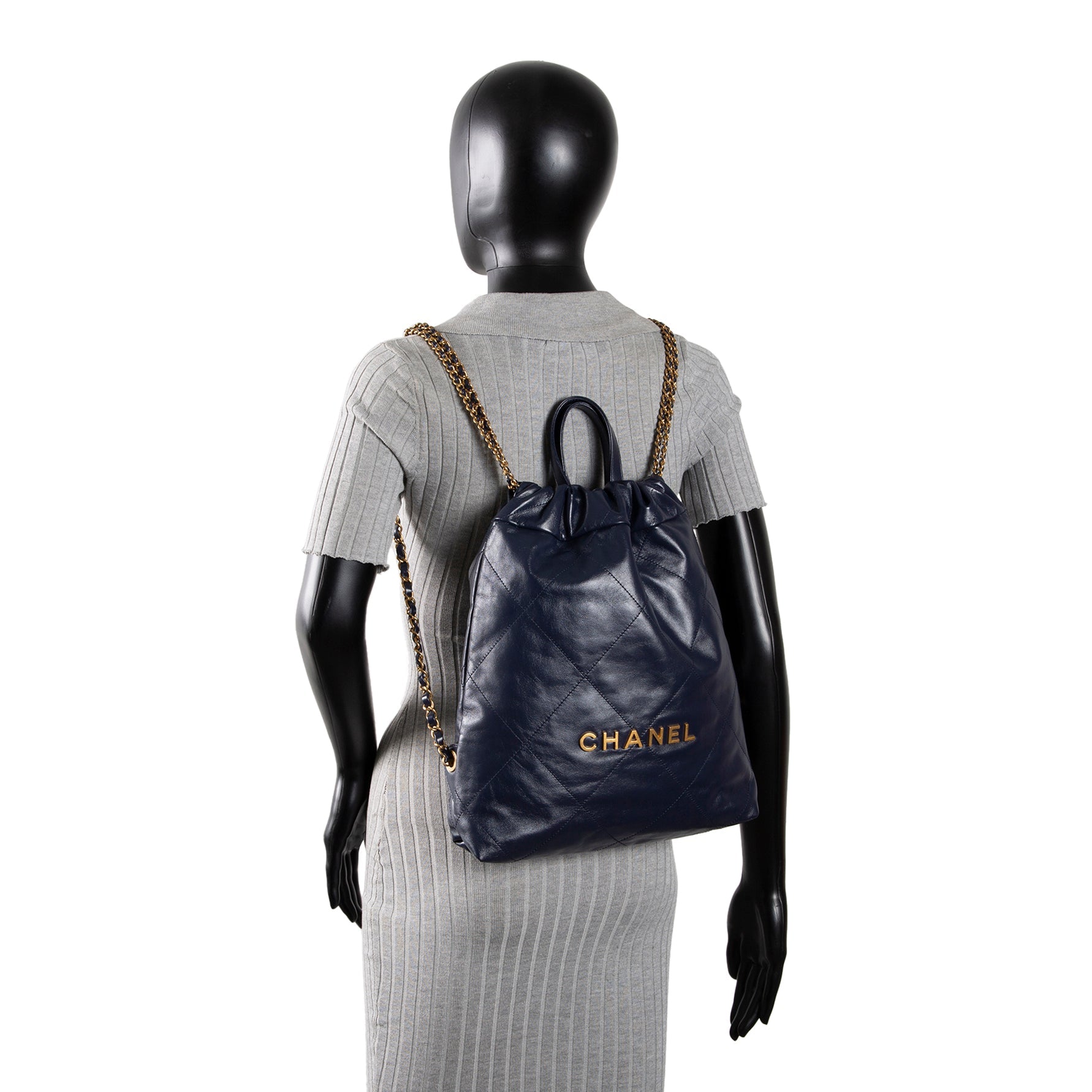 CHANEL Medium 22 Backpack - Navy