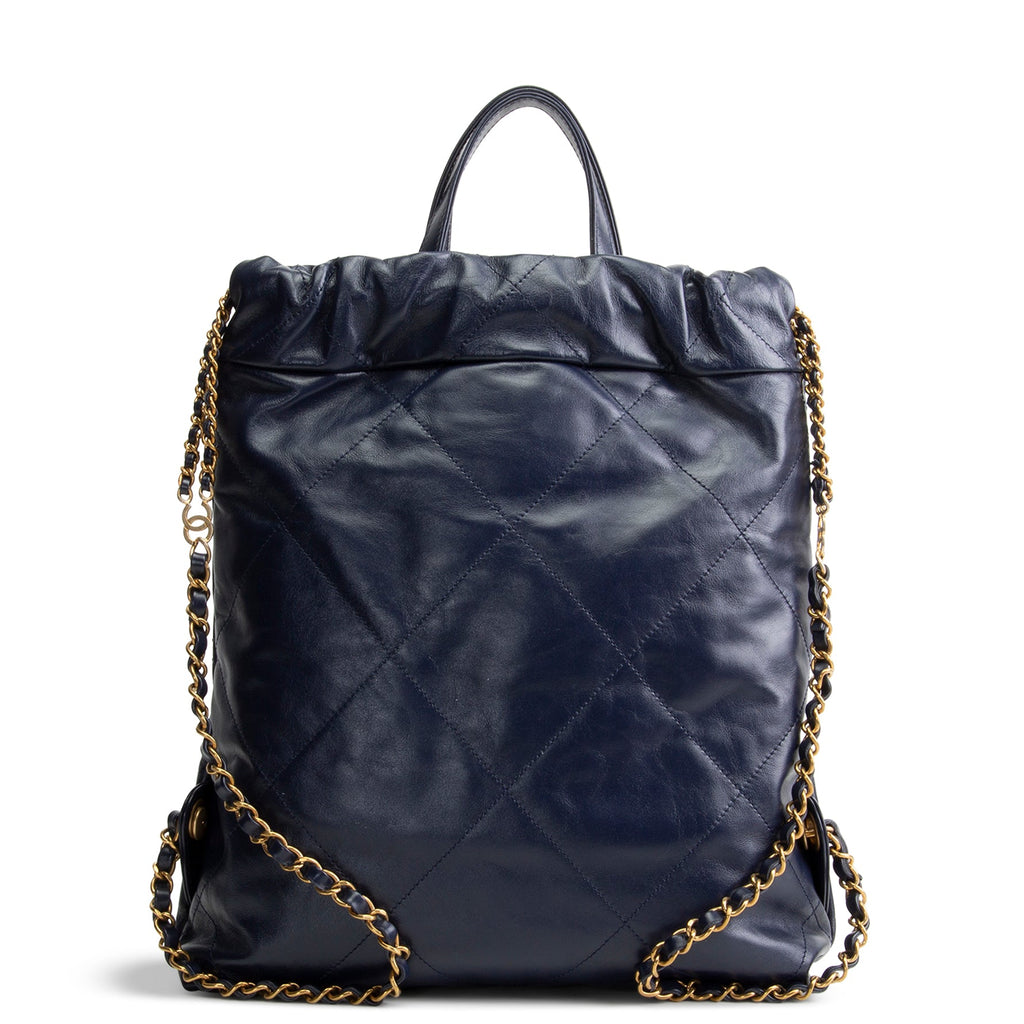 CHANEL Medium 22 Backpack - Navy