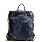 CHANEL Medium 22 Backpack - Navy