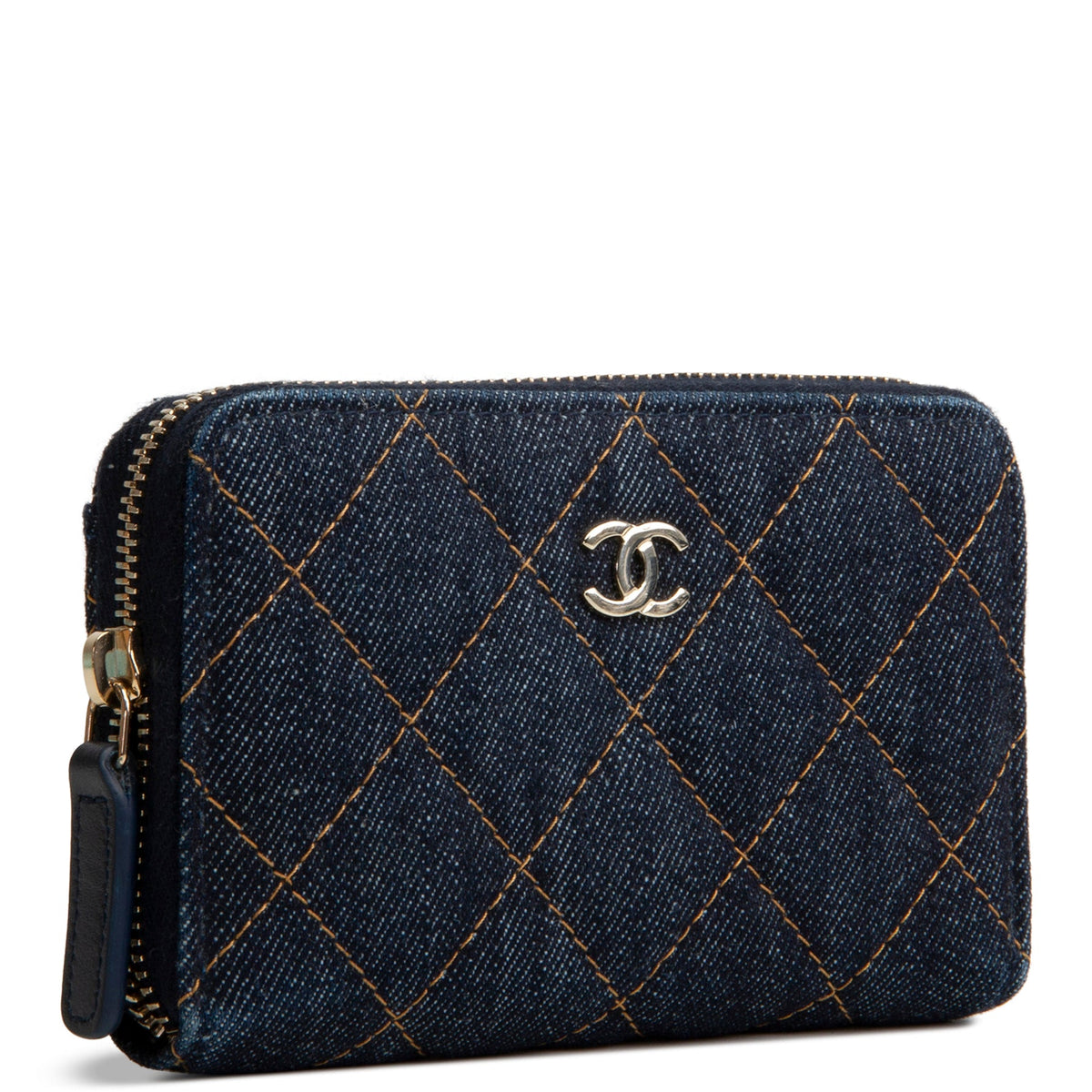 CHANEL 2026 Denim Coin Purse - Dark Wash Navy