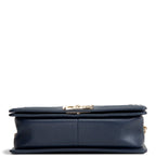 CHANEL Medium Quilted Boy Bag - Navy