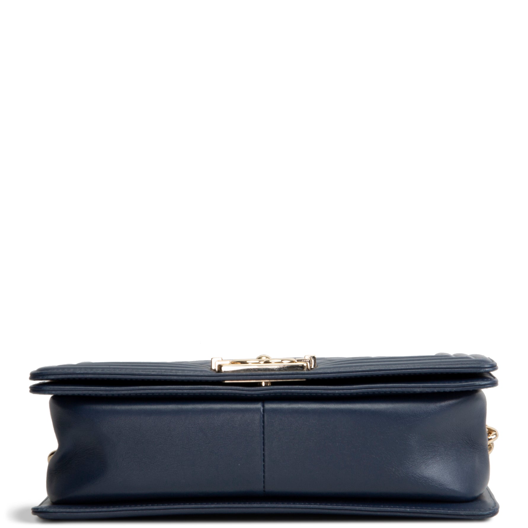 CHANEL Medium Quilted Boy Bag - Navy