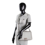 CHANEL Large Chevron Boy Bag - Grey
