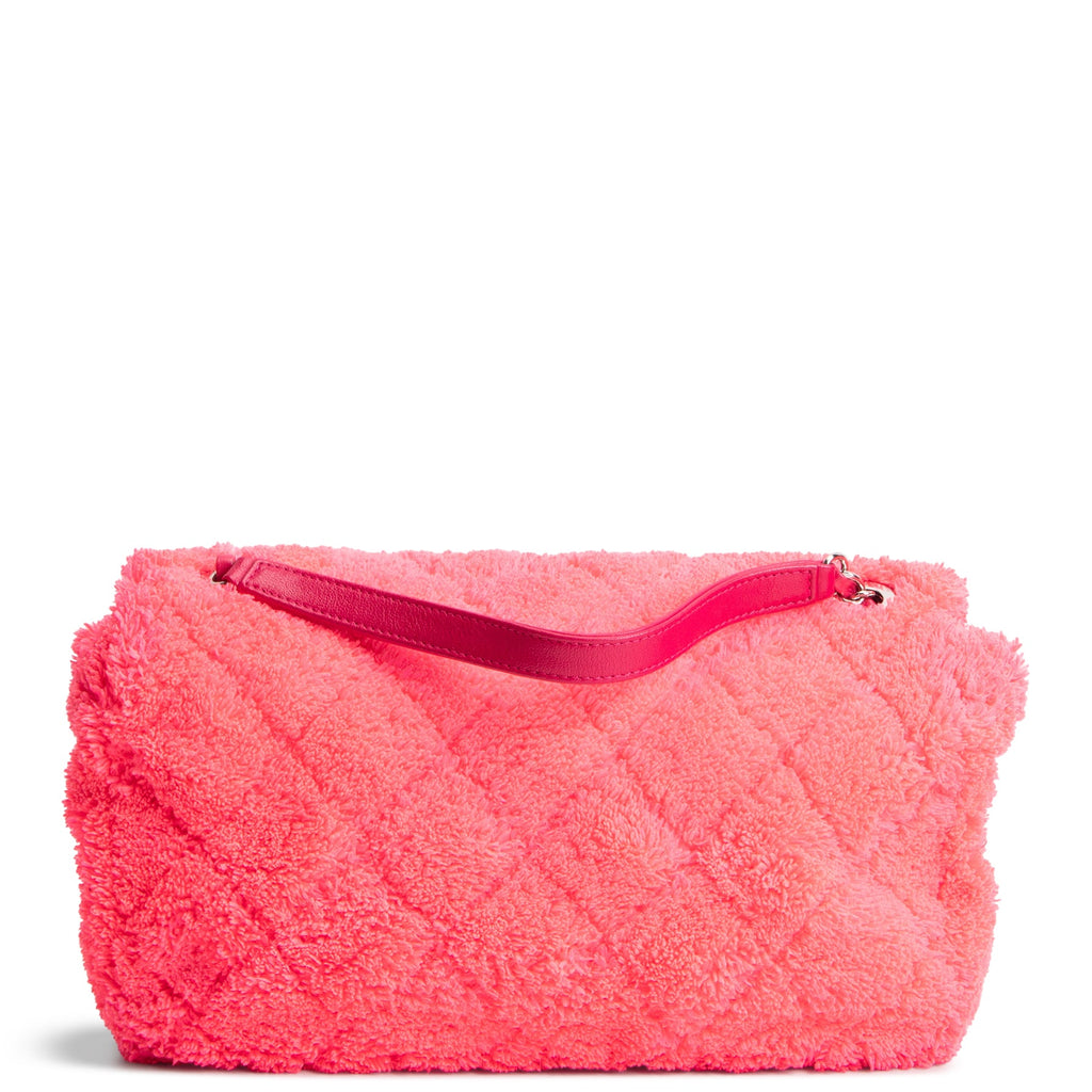 CHANEL Quilted Terry Cloth CoCo Beach Medium - Neon Pink OUTLET FINAL SALE