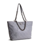 CHANEL Paris Seoul Shopping In Chains Tote - Grey OUTLET FINAL SALE