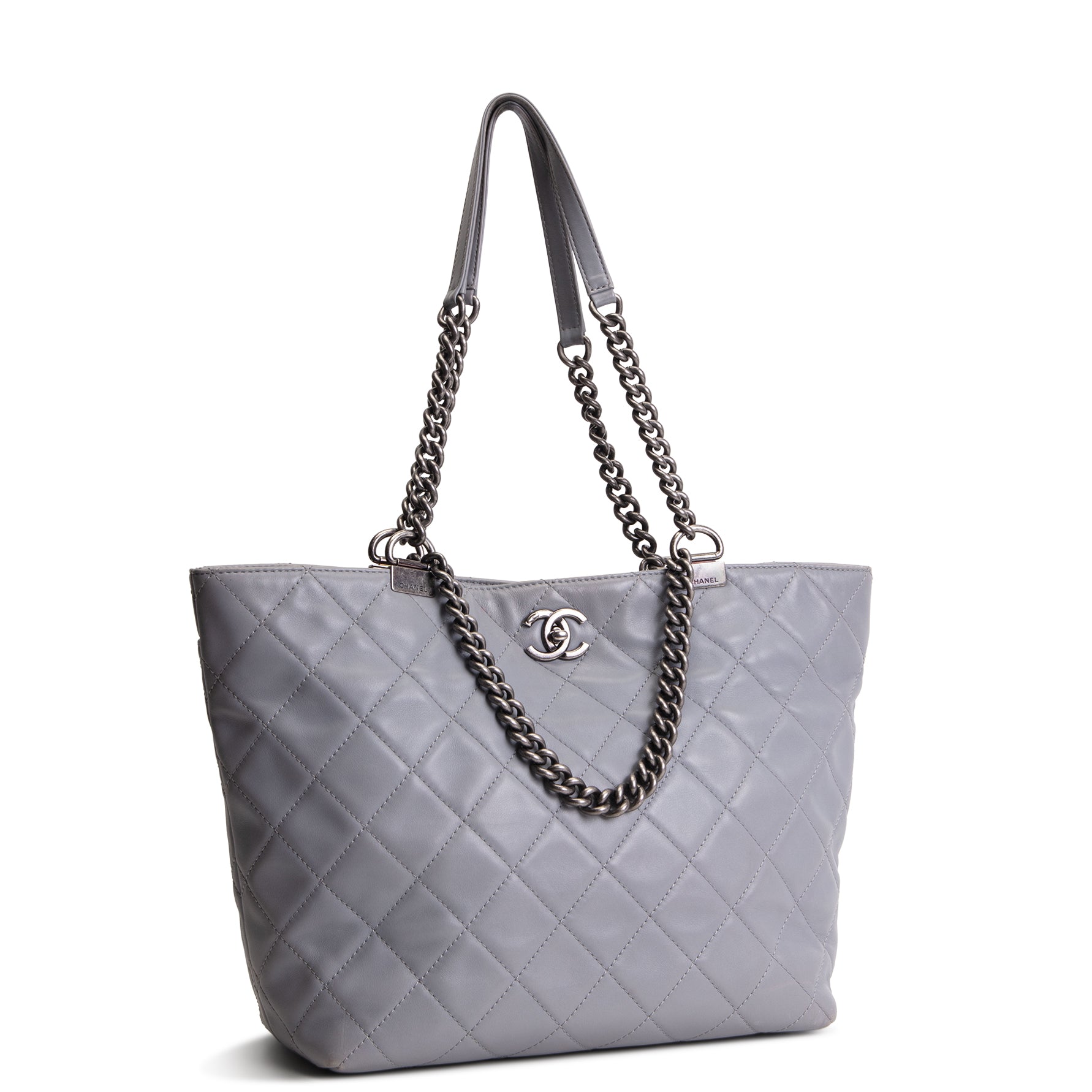 CHANEL Paris Seoul Shopping In Chains Tote - Grey OUTLET FINAL SALE