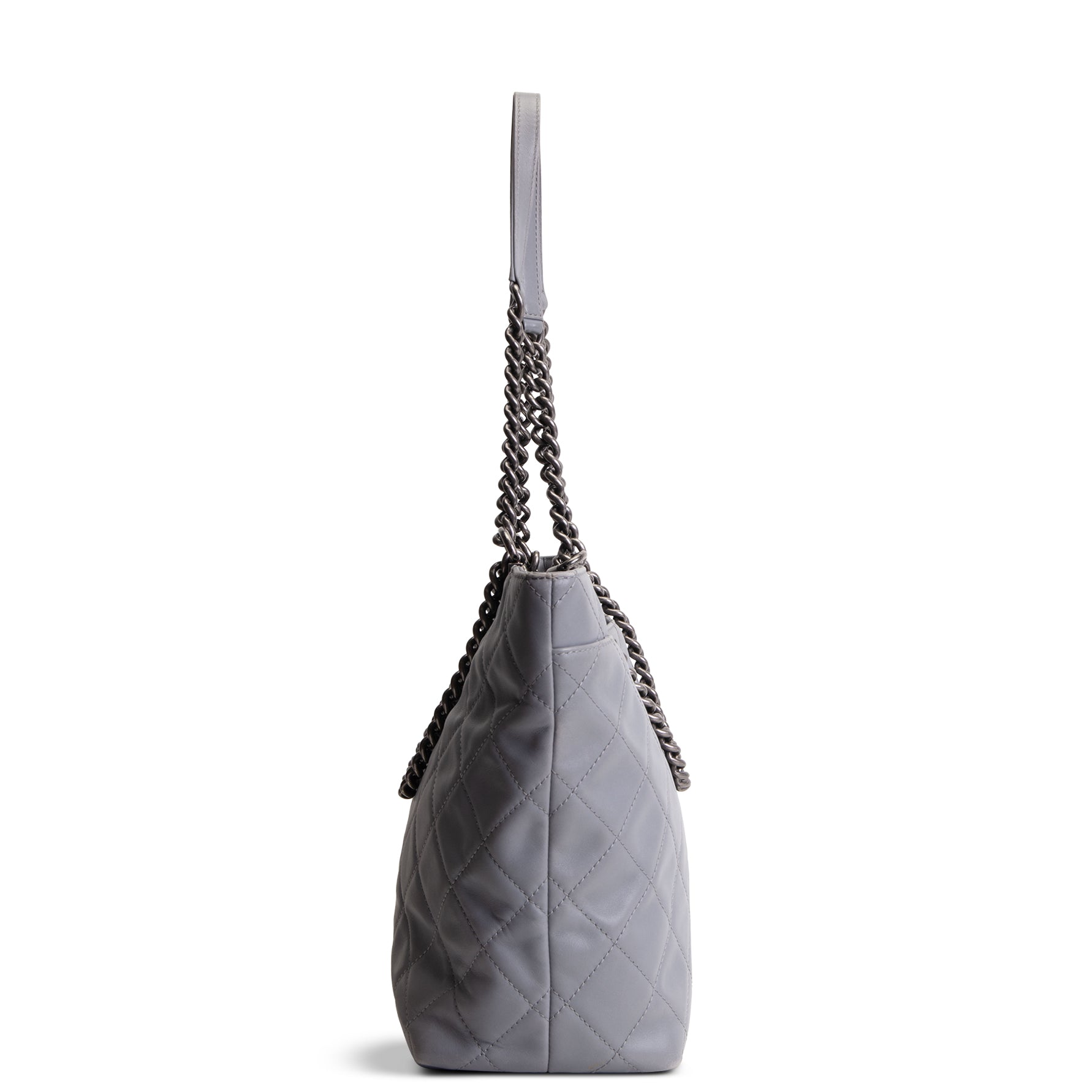 CHANEL Paris Seoul Shopping In Chains Tote - Grey OUTLET FINAL SALE