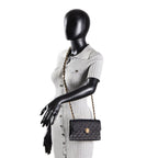 CHANEL Vintage Satin CC Turnlock Flap Bag - Black