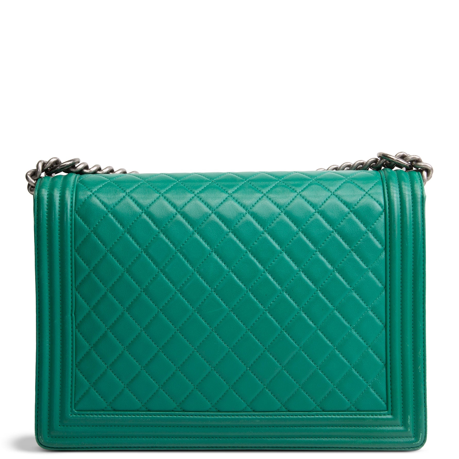 CHANEL Large Boy Bag - Green - OUTLET FINAL SALE